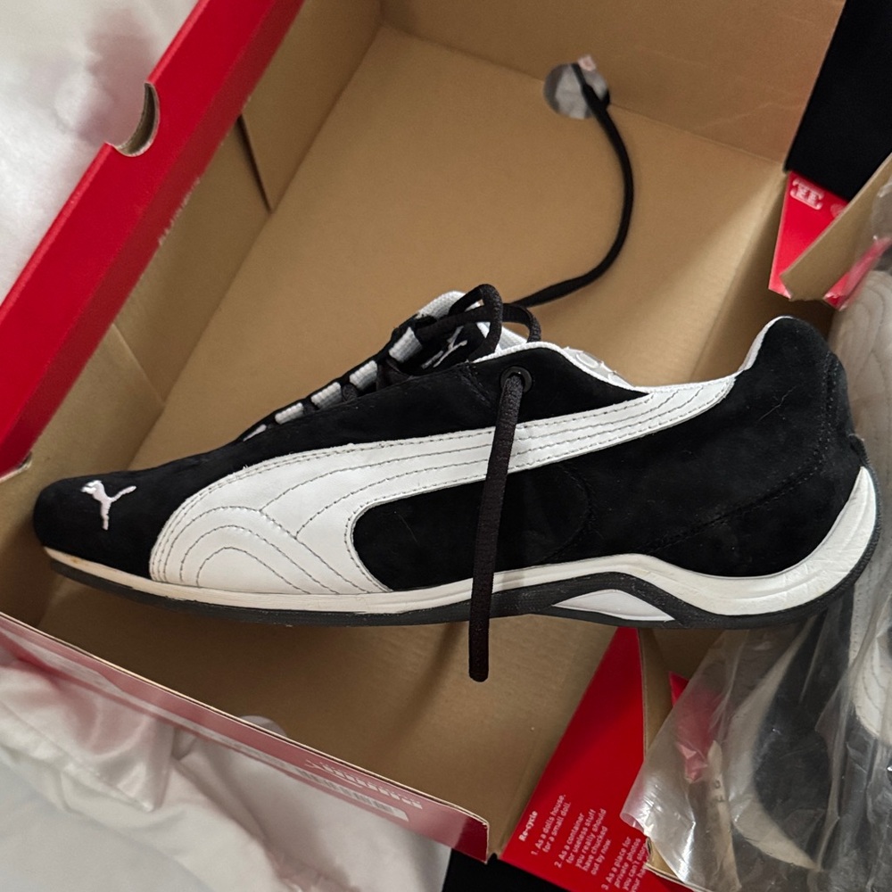 Puma race car III Black and White Sneakers